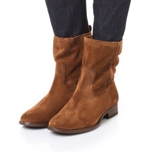 Frye Cara, short suede boot.